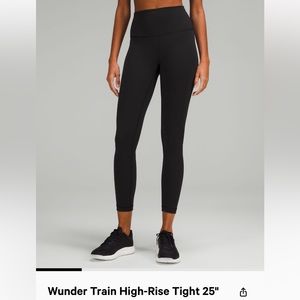 lululemon athletica Black Wunder Train High-Rise Tight 25"